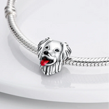 925 Ley Silver Golden Retriever Shape Pendant Charms for Original Bracelet