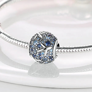 925 Silver Airplane Charm Pendant Bead for Bracelet Necklace Jewelry
