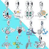 925 Sterling Silver Charms of Ley Bear Bouquet Pendant