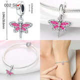 925 Silver Butterfly Enamel Charms for 3mm Bracelet