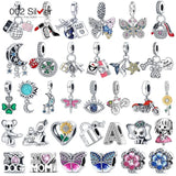925 Silver Butterfly Enamel Charms for 3mm Bracelet