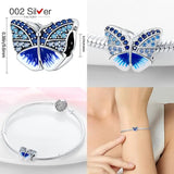 925 Silver Butterfly Enamel Charms for 3mm Bracelet