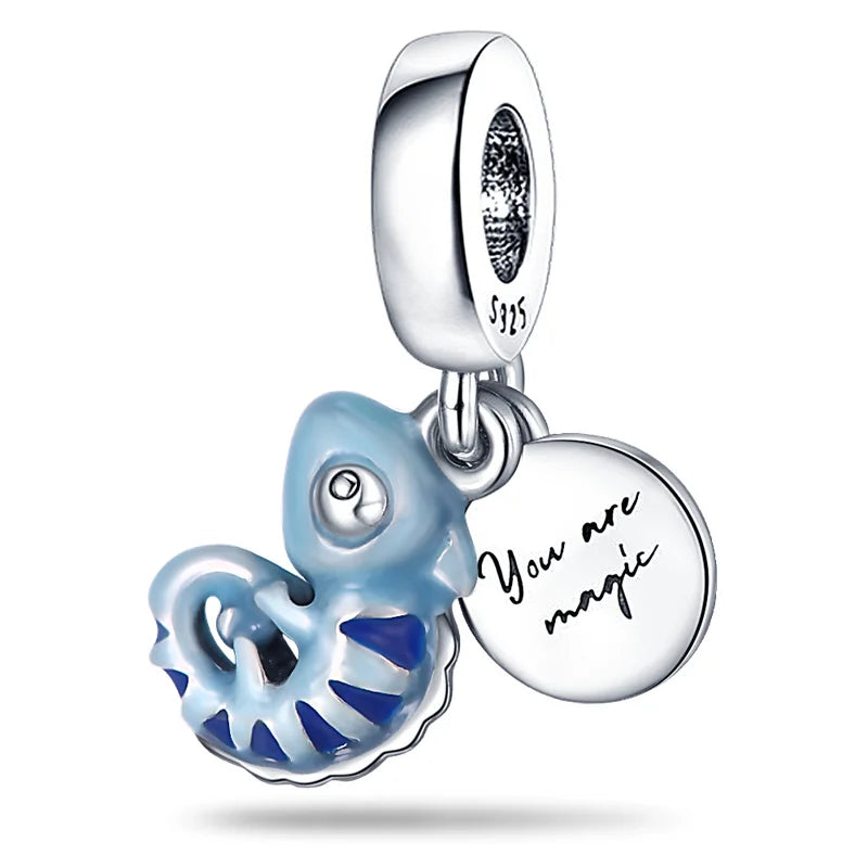 925 Sterling Silver Plata Charms Beads Fits Bracelet Women Pendant Jewelry
