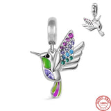 925 Silver Plata Charms Pendant Bracelet Women Galaxy Starry Sky Bead