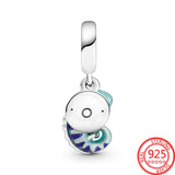 925 Silver Chameleon Dangle Charm for Bracelet