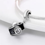 Camera Charm Beads for 925 Silver Bracelets Women DIY Jewelry