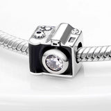 Camera Charm Beads for 925 Silver Bracelets Women DIY Jewelry