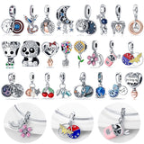 S925 Sterling Silver Galaxy Star Charms Bracelet Women Jewelry