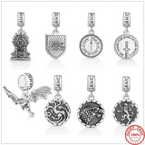 Plata Charms of Ley Fit Pendant Bracelet Silver Pendant DIY Women Jewelry