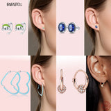 Ley Silver Earrings Heart & Conch Shell Women Jewelry Gift