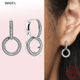 Ley Silver Earrings Heart & Conch Shell Women Jewelry Gift