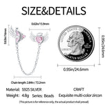 925 Silver Love Bow & Arrow Safety Chain for 3mm Bracelet DIY