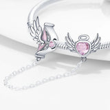 925 Silver Love Bow & Arrow Safety Chain for 3mm Bracelet DIY