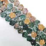 Plum Blossom Agate Stone Beads Charm for Jewelry Making