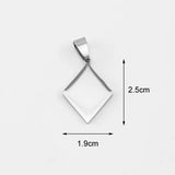 Stainless Steel Clubs Poker Cards Pendant Necklace Set of 10