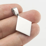 Stainless Steel Clubs Poker Cards Pendant Necklace Set of 10