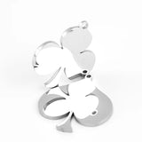Stainless Steel Spades Poker Cards Pendant Necklace for Men Women