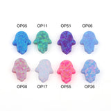 Polymer Impregnated Synthetic Opal Hand Rainbow 11*13mm