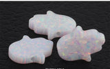 Polymer Impregnated Synthetic Opal Hand Rainbow 11*13mm