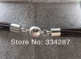 15mm Wine Red Pearl Leather Necklace with Magnet Clasp