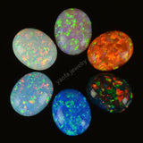 Dark Oval Opal Ring Stone Mix 7*9mm 8*10mm Synthetic Gems Op50