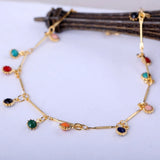 Copper Bracelet Sun Shape Zircon Wristband