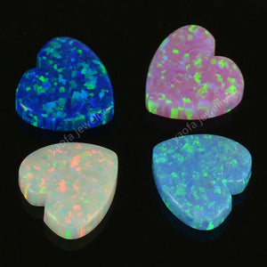 Heart Shape Lab Grown Opal Necklace for Women