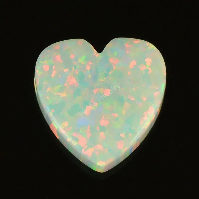 Heart Shape Lab Grown Opal Necklace for Women