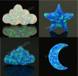 Synthetic Fire Opal Charms Necklace DIY Jewelry