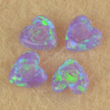 4mm Heart Shape Synthetic Opal Tooth Gem