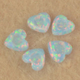 4mm Heart Shape Synthetic Opal Tooth Gem