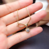 Moisanite Heart Necklace 925 Silver Birthday Year Memento