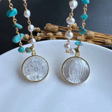21m Freshwater Pearl San Benito Mother Pearl Necklace Set