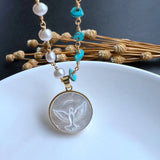 21m Freshwater Pearl San Benito Mother Pearl Necklace Set
