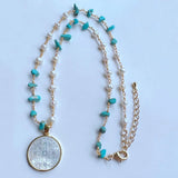 21m Freshwater Pearl San Benito Mother Pearl Necklace Set