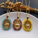 Women's Sacred Heart Necklace & Charms - Gift