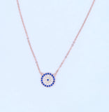 925 Silver Evil Eye Disco Choker Necklace
