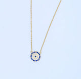 925 Silver Evil Eye Disco Choker Necklace