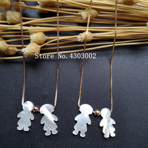 S925 Sterling Silver Mother Pearl Shell Necklace