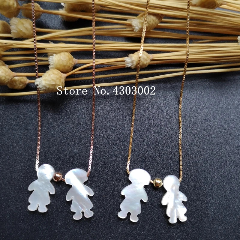 S925 Sterling Silver Mother Pearl Shell Necklace