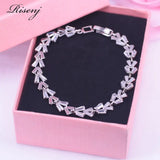 Cubic Zircon Silver Bracelet for Women