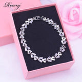 Cubic Zircon Silver Bracelet for Women