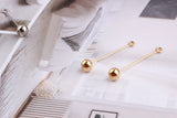 DIY Copper Earrings Accessories - Long Curve Line Material