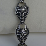 Men's Stainless Steel Chain Bracelet Punk Cross Link