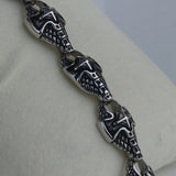 Men's Stainless Steel Chain Bracelet Punk Cross Link