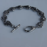 Men's Stainless Steel Chain Bracelet Punk Cross Link