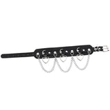 Punk Love Heart Leather Necklace Choker Chain Collar