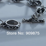 Punk Leaf Link Stainless Steel Bracelet