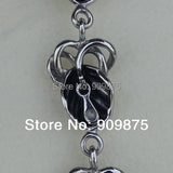Punk Leaf Link Stainless Steel Bracelet