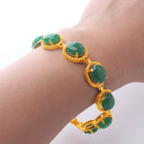 24k Women's Charm Beads Bracelet & Bangle Jewelry Travel Wedding